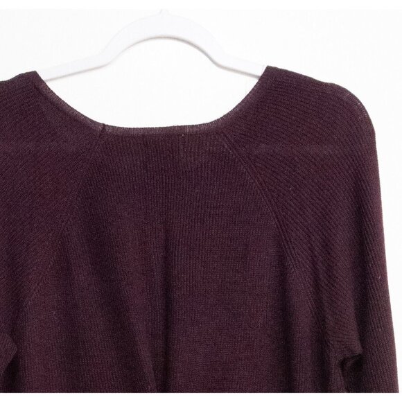 Happy Rose Womens Maroon Sweater Solid Pullover Boat Neck Long Sleeve Size L - Picture 4 of 6